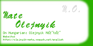 mate olejnyik business card